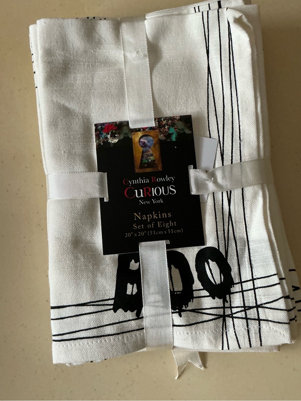 8 Fun Black & White Halloween Napkins 🎃
